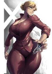 2022 big_breasts blonde_hair blue_eyes breasts cleavage gynoid packge t-x tagme terminator terminator_3:_rise_of_the_machines thick thick_thighs