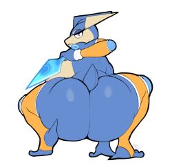 anthro big_ass big_breasts breasts bubble_butt digitalpelican female female_only greninja huge_ass pokemon pokemon_(species) tagme