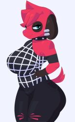 1girls 2021 animal_crossing breasts cherry_(animal_crossing) clothed cytrusawa furry goth nintendo solo tagme thick_thighs thighs