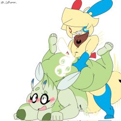 big_ass big_breasts breasts bubble_butt celebi lattemon minun plusle pokemon pokemon_(species) ponytail sex tagme