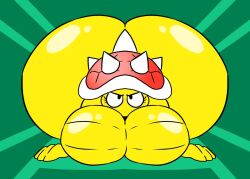 1other ambiguous_gender big_ass big_breasts big_butt huge_ass huge_butt large_ass looking_at_viewer mario_(series) nintendo solo spikes spiny sweetspicymann video_games yellow_body