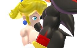 1boy 1girls 3d 3d_(artwork) anthro big_breasts big_penis black_penis blonde_hair blowjob blowjob_face crack_pairing crossover female hedgehog human human_on_anthro humanoid_penis interspecies male mario_(series) mikumikudance mmd nintendo omega_warrior penis penis_in_mouth ponytail princess_peach sega shadow_the_hedgehog simple_background sonic_(series) sonic_the_hedgehog_(series) white_background