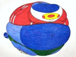 anthro bao_azalea big_breasts blueberry_inflation breasts fat female lj_caffie spherical_inflation sunken_head sunken_limbs tagme