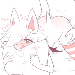 1boy 1boy1girl 1girls 2022 anthro asphodel ass ass_grab ass_up bat_(anthro) bat_tail bat_wings blush doggy_style drooling english_text fangs furry heart-shaped_pupils heavy_breathing nude original pillow pillow_grab pussy_juice red_eyes saliva sataenart sex short_hair striped_legwear sweat tagme tail text thighhighs top-down_bottom-up visible_breath wings