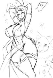 big_breasts cosplay curvy hypno lana's_mother_(pokemon) mature_female milf monochrome nintendo pokemon pokemon_(species) pokemon_sm sketch tagme taimanin_(series) thick_thighs wide_hips zzvinniezz