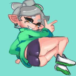 1girls 2d ass big_ass female female_focus female_only female_solo highres justdavefnd looking_at_viewer marie_(splatoon) nintendo short_hair solo solo_female splatoon tagme thighs white_hair