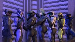 3d 7girls armor ass char_107 halo_(series) helmet looking_at_viewer odst original_character spartan_(halo)