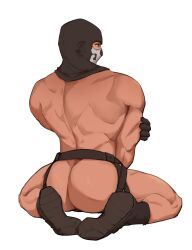 1boy 1male ass balaclava boots call_of_duty call_of_duty:_modern_warfare_2 call_of_duty_ghost daddy ghost_(modern_warfare_2) gloves male_focus male_only manly masked_male muscular muscular_male partially_clothed ricebug seductive_pose simon_riley skull_mask spreading