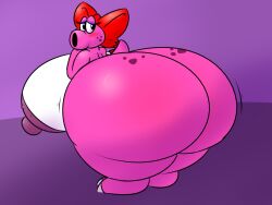 anthro archdamian ass ass_bigger_than_head ass_focus big_ass big_breasts birdetta birdo blush bow breasts breasts_bigger_than_head female female_focus female_only huge_ass huge_breasts huge_nipples hyper_ass hyper_breasts hyper_butt mario_(series) massive_ass massive_butt mattthetooncat nintendo nipples nude red_bow solo solo_female solo_focus tagme_(artist)