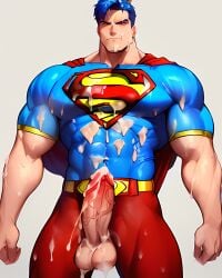 1boy 1human 1male 1man abs ai_generated balls ballsack bara bara_tiddies bara_tits beard biceps big_muscles boner cock covered_in_cum cum dc_comics deltoids dick erect_penis erection facial_hair gay hairy large_pecs large_pectorals male male_chest male_focus male_only male_solo man man_boobs man_breasts man_tits manly masculine masculine_male muscle muscles muscular muscular_male nuts nutsack pecs pectorals penis scrotum solo solo_male superman superman_(series) testicles trapezius veiny_penis wet