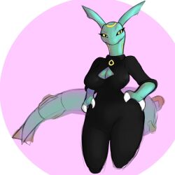 anthro artesjsc big_breasts boob_window breasts female pokemon rayquaza tagme