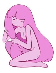 1girls 2020 accurate_art_style adventure_time areolae barefoot breasts cartoon_network closed_eyes drpizzaboi1 female female_focus female_only flat_chested full_body grabbing_hair hand_on_hair long_hair naked nipples nude nude_female official_style princess_bubblegum sitting skinny slender slim small_breasts solo solo_female spread_legs thighs white_background