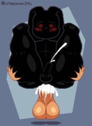 anal anal_sex anthro big_ass big_butt big_penis bunny_ears cum_in_ass cumming cumshot femboy gay heart_eyes lagomorph oc original_character pixel_art rabbit thick_thighs xmelomor24x