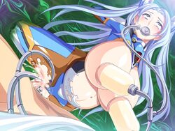 1girls ahe_gao big_breasts blue_hair breasts cumming device ecstasy female fucked_silly hamashima_shigeo huge_breasts inflation lactation long_hair machine milking milking_machine pipelining rape rolling_eyes sex_machine source_request stomach_bulge tentacle torn_clothes