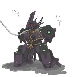 armored_core armored_core_4 bondage collar leash male_only mecha robot rope solo