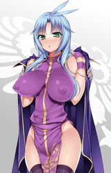 1girls big_breasts blue_eyes blue_hair breasts cape china_dress chinadress chinese_clothes coat erect_nipples female female_kuja final_fantasy final_fantasy_ix fingerless_gloves gloves green_eyes hips impossible_clothes impossible_clothing jiz kuja long_hair nipples puffy_nipples rule_63 skin_tight solo thighhighs thighs wristband