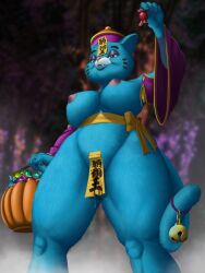 anthro bodily_fluids cartoon_network felid feline female halloween hi_res holidays mammal nicole_watterson saddnesspony solo the_amazing_world_of_gumball