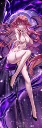 animal_ears clothing extremely_large_filesize female footwear garter genshin_impact high_heels high_resolution kitsune large_filesize long_image nipples nude ringeko_chan shoes tail tall_image vagina very_high_resolution yae_miko