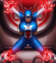 american_dream bondage captain_america_(series) closed_eyes electricity erect_nipples huge_breasts marvel marvel_comics masked shannon_carter shocked skin_tight superheroine svoidist