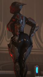 1girls armor ass dat_ass helmet planetmojo rule_63 solo solo_female stalker_(warframe) tagme warframe