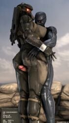 1boy 1boy1girl 1girls armor athletic_female dominant_male hand_on_ass haven_trooper headgear helmet large_ass large_breasts large_penis metal_gear_solid muscular_female planetmojo soldier tagme taller_girl thick_thighs thigh_sex