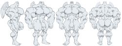 absurd_res balls big_muscles disney feathered_wings feathers flaccid gargoyle genitals hi_res huge_muscles humanoid humanoid_genitalia humanoid_penis hyper hyper_muscles male male_only monochrome muscular nipples nude pecs penis remert smile solo the_hunchback_of_notre_dame victor_(hunchback) wings