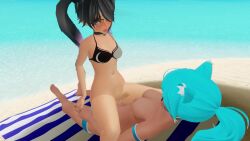 3d anal anal_sex animated beach beach_sex beach_towel bell_collar belly_button belly_piercing bikini bikini_top black_hair black_hair_bottom blue_hair blue_hair_on_black_hair blue_hair_top blush blushing_at_partner blushing_profusely bottomless bouncing bouncing_penis bunny_ears bunny_tail cat_ears catgirl collar cowgirl cowgirl_position dark-skinned_futanari dark_skin domination femboy futa_on_femboy futanari grinding grinding_on_penis highlights_(coloring) light_hair_on_dark_hair moaning moaning_in_pleasure moaning_on_cock outside outside_sex purple_eyes riding riding_penis shorter_than_30_seconds shorter_than_one_minute sound tagme tan_body tan_skin towel video video_game virtual_reality virtual_youtuber vrchat vrchat_avatar vrchat_media vrchat_model vtuber widgeybun