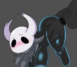 anthro arthropod ass blue_nipples blue_outline blush breasts cloak clothing eyebrows female female_the_knight_(hollow_knight) floating_hands genitals grey_cloak hand_on_butt hanging_breasts holding_butt hollow_eyes hollow_knight horn insects male male/female neilious_dyson neiliousdyson nejtacoz58m8 nipples outline penis protagonist_(hollow_knight) rule_63 sex team_cherry vein vessel_(species) video_games