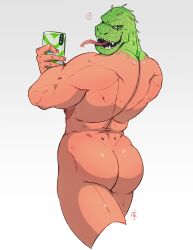 arts_of_indiego ass bara big_ass big_butt bubble_ass bubble_butt dat_ass dorohedoro fat_ass fat_butt for_a_head kaiman lizard looking_back male male_only muscles muscular muscular_ass muscular_butt nude phone round_ass round_butt solo solo_male thick_ass thick_butt tongue_out