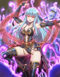 1girls alternate_costume breasts cleavage corrupted corruption dancing draining_life draining_life-force draining_vitality energy_drain female female_only fire_emblem fire_emblem:_the_blazing_blade leebigtree leotard ninian_(fire_emblem) nintendo solo