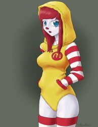 clown clown_girl clown_makeup eronimbus hoodie leotard mcdonald's mcdonald-chan ronald_mcdonald tagme white_body white_skin