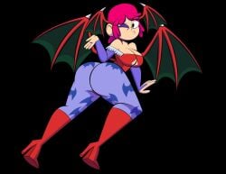 aged_up atomic_puppet bat_wings big_ass blowing_kiss clothing codykins123 cosplay darkstalkers eyeshadow female_only high_heels huge_ass large_breasts lilith_aensland lilith_aensland_(cosplay) looking_back pauline_bell pink_hair slutty_outfit solo_female succubus thick_thighs winking_at_viewer