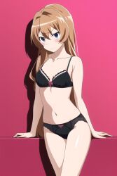 ai_generated aisaka_taiga bra lace lace-trimmed_panties lingerie nai_diffusion panties stable_diffusion toradora!