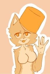 1girls artist_request breasts catte_(kaiju_paradise) cute female female_focus female_only furry kaiju_paradise orange_fur roblox roblox_game solo solo_focus source_request tagme