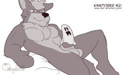 canid canine canis erection ghost hi_res kinktober lounging male mammal moblie monochrome page_21 solo spirit wolf