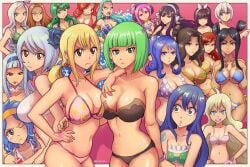 20girls 6+girls angel_(fairy_tail) aquarius_(fairy_tail) atmo-art blonde_hair blue_hair brandish_mew cana_alberona cleavage erza_scarlet evergreen_(fairy_tail) fairy_tail female female_only flare_corona green_hair hisui_e._fiore juvia_lockser kagura_mikazuchi large_breasts levy_mcgarden lisanna_strauss lucy_heartfilia mavis_vermilion meredy_(fairy_tail) minerva_orlando mirajane_strauss multiple_girls red_hair silver_hair sorano_aguria ultear_milkovich voluptuous wendy_marvell white_hair yukino_aguria