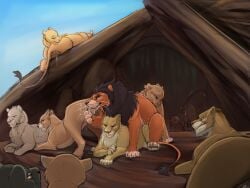 amarixa bodily_fluids cum cum_in_pussy cum_inside disney felid female feral forced genital_fluids group group_sex harem hi_res lion male male/female male_villain mammal nala orgy pantherine rape sarabi sarafina scar_(the_lion_king) sex the_lion_king zira