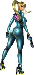 1girls 2022 alpha_channel ass ass_focus big_ass big_breasts big_butt blonde_hair blue_eyes bodysuit breasts female female_only fully_clothed gun hair_tie high_heels huge_ass huge_butt jrrenders long_hair looking_at_viewer looking_back metroid nintendo png pony_tail ponytail render samus_aran shiny_ass shiny_breasts shiny_butt shiny_clothes shiny_hair shiny_skin solo standing tight_clothing transparent_background yellow_hair zero_suit zero_suit_samus