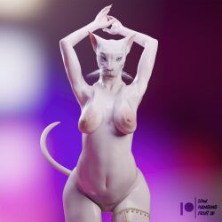 1girls 3d 3d_(artwork) areolae arms_up azalea_(lhf3d) belly belly_button blue_eyes breasts claws daz3d daz_studio feline female female_only furry furry_only gilf granny jewelry large_areolae looking_at_viewer lowhangingfruit3d_(artist) mature mature_female nude nude_female oil oiled oiled_skin old older_female original_character pinup plain_background sagging_breasts self_upload solo solo_female solo_focus sphynx_(cat) tail white_body