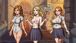 2d 6+girls breasts corridor english_text female female_only gryffindor hallway harry_potter hermione_granger hogwarts hogwarts_school_uniform hogwarts_student hufflepuff human innocent_witches large_breasts luna_lovegood magic marker micro_bikini multiple_girls nipples nipples_visible_through_clothing nola_corey panties partially_clothed protest ravenclaw sad_crab scerg school school_hall school_uniform schoolgirl schoolgirl_uniform schoolgirls shiny_skin sign siserg skirt standing student susan_bones text white_panties witch_(harry_potter)