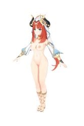 3d a_pose female female_only genshin_impact nilou_(genshin_impact) shirakami