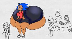 1girls ass_bigger_than_body ass_bigger_than_head ass_bigger_than_torso ass_built_separately big_breasts cgthiccart colossal_ass enormous_ass fat_ass gigantic_ass huge_ass hyper hyper_ass hyper_thighs massive_ass meat_wall_(body_type) nikki_(cgthiccart) short_hair tagme thick_thighs wide_hips