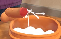 adult adult_only bucket cum cumming cumming_into_cup edit edited ejaculation erection faceless_male lots_of_cum penis rec_room rec_room_avatar recroom screencap screenshot testicles vr vr_avatar