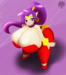 1girls big_ass breasts_bigger_than_head breasts_bigger_than_torso enormous_ass enormous_breasts gigantic_breasts hiruson huge_ass huge_breasts hyper hyper_breasts looking_at_viewer massive_breasts shantae shantae_(character) shortstack smooth_skin tagme thick_thighs