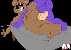 absurd_res adultpartypunch anal anal_sex animatronic anthro balls big_balls bonnie_(fnaf) five_nights_at_freddy's freddy_(fnaf) fucked_silly genitals hi_res huge_balls lagomorph leporid machine male male/male male_penetrated male_penetrating male_penetrating_male mammal nude orgasm penetration penis rabbit robot scottgames sex simple_background smolbunnyxoxo(parasite) ursid video_games