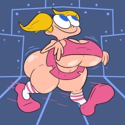 big_ass big_breasts big_butt blue_eyes bubble_butt cartoon_network dee_dee_(dexter's_laboratory) dexter's_laboratory solo sweetspicymann thick_thighs