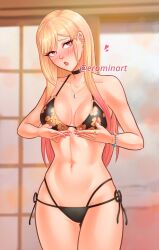 blonde_hair breasts erominart female female_only kitagawa_marin open_mouth solo sono_bisque_doll_wa_koi_wo_suru tagme