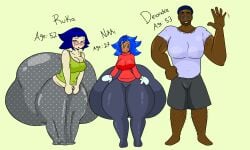 1boy 2girls big_breasts blue_hair cgthiccart colossal_ass dad dark-skinned_male dark_skin deiondre_(cgthiccart) dilf enormous_ass fat_ass gigantic_ass huge_ass huge_breasts hyper_ass hyper_hips hyper_thighs long_hair massive_ass meat_wall_(body_type) milf mother nikki_(cgthiccart) parent parents ruka_(cgthiccart) short_hair tagme thick_thighs wide_hips