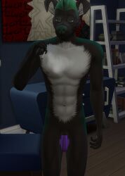 anthro male roddyvoorhees sims4 smoking_weed solo