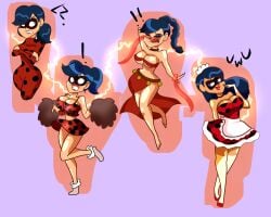 aliciadrawsbecause bimbo bimbofication cheerleader female harem_girl ladybug_(character) maid marinette_cheng marinette_dupain-cheng mind_control miraculous_ladybug personality_change tagme transformation